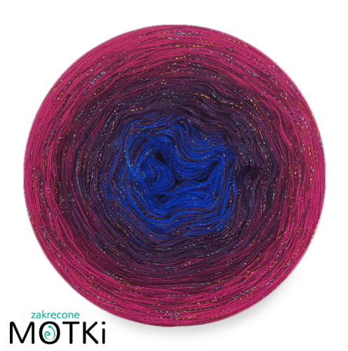 (4) G14b - szafir/fiolet/jeżyna/fuksja + lurex ciemna tęcza
