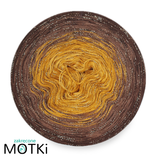 (4) G15 - kurkuma/curry/orzech/brąz + lurex ciemne złoto