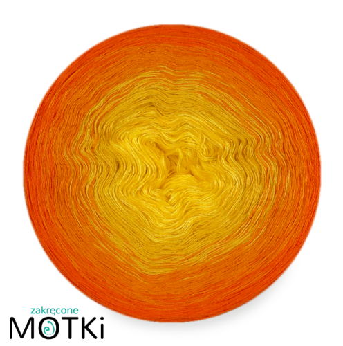 (4) Włóczka Ombre b/a B521: słoneczny żółty/ żółty/ mandarynka/ pomarańcz