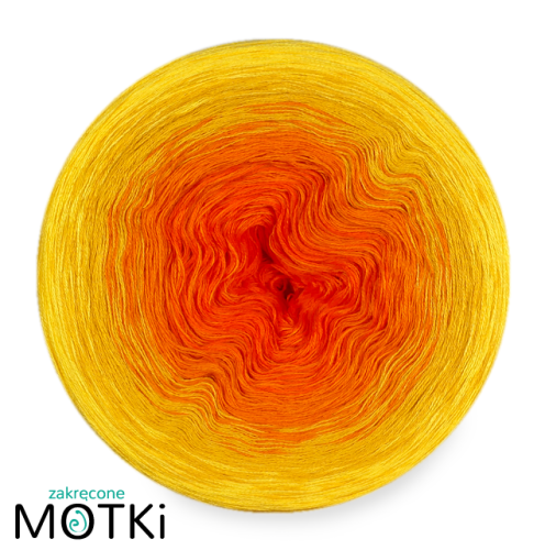 (4) Włóczka Ombre bawełna/akryl B521a pomarańcz/ mandarynka/ żółty/ słoneczny żółty